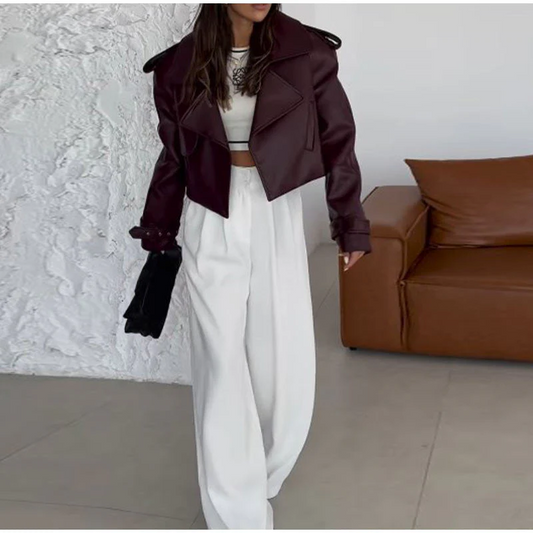 Kurzer lockerer Mantel für Frauen